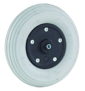 Front wheelchair wheel 8'', D200x50mm, plastic, 8 mm axle hole, 60 mm hub, ia-2802 grey tyre