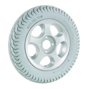 Power wheelchair wheel 3.00'' - 8'', aluminium rim, split, grey tyre, IA-2804 pattern, tube