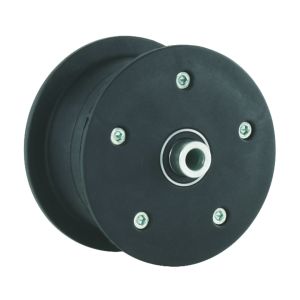 RIM 3.00-4", d100/d121 X IW 54 MM, d12 X 100 MM HUB, BLACK PLASTIC, WITH VALVE HOLE
