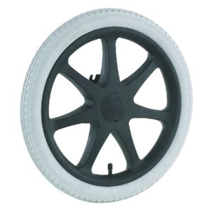 Transfer wheel 16'', 12 mm bearing, M12 x 47 bolt dimensions, drum brake plate side A,grey tyre, IA-2601 pattern