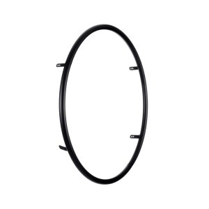 Pushrim 24'', 523mm fitting distance, anodized aluminium, black, with 4 splices