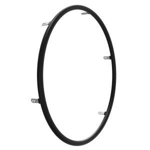 Pushrim 20'', 425mm fitting distance, ultra high friction aluminium, black, with 4 rivnuts