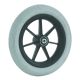 Front wheelchair wheel 8'', D200x30mm, plastic, with 7 spokes, 8 mm axle hole, 45 mm hub, ia-2802 grey tyre