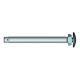 Quick release axle, 1/2'' x 99 mm, stainless steel with alum. untreated button