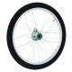Rear wheel 20'', d12 mm bearing, aluminium rim, without pushrim, black pneumatic tyres with tubes