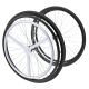 Rear wheel 24'', d1/2'' bearing, aluminium rim, special pushrim for one arm drive, polyurethane tyre and inserts