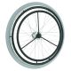 Rear wheel 24'', d17 mm bearing, aluminium rim, special pushrim for one arm drive, grey pneumatic tyres with flexel