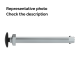Quick release axle 1/2'' x 108 mm, stainless steel, with black power coated aluminium release button, width 27.4mm