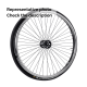 Raw rear wheel OMOBIC BLAZE 24'', d1/2'' bearing, radial spokes, black pearl rim, without tyre, tube and pushrim