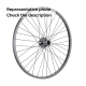 Raw wheel OMOBIC OCTOPUS DRUMBRAKE 24'', d12 mm bearing, silver aluminium rim