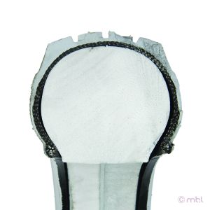 Flexlite Puncture proof solutions 3.00'' - 8'', infill type, czarna tyre for power chairs, IA-2805 pattern