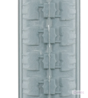Polyurethane (PU) tyre 22" x 1 3/8", grey, ertro 37-498/501, C-2803G pattern
